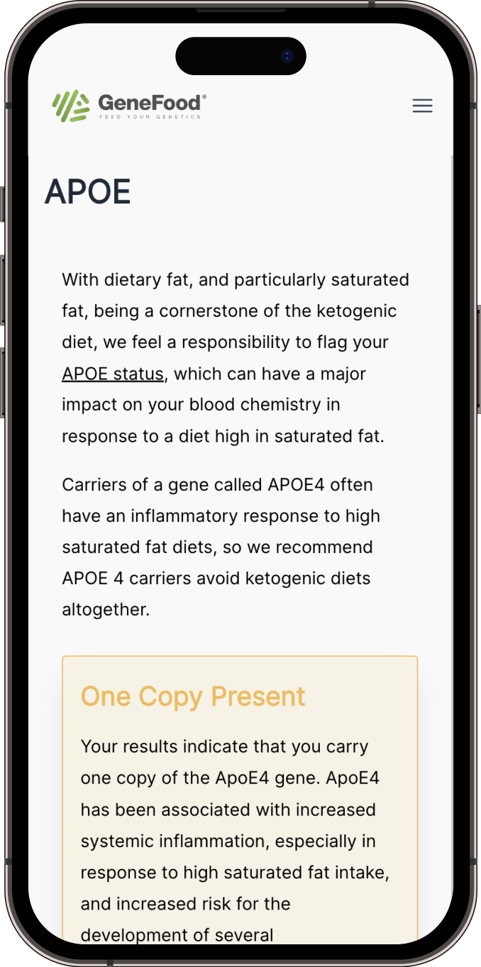 APOE report example