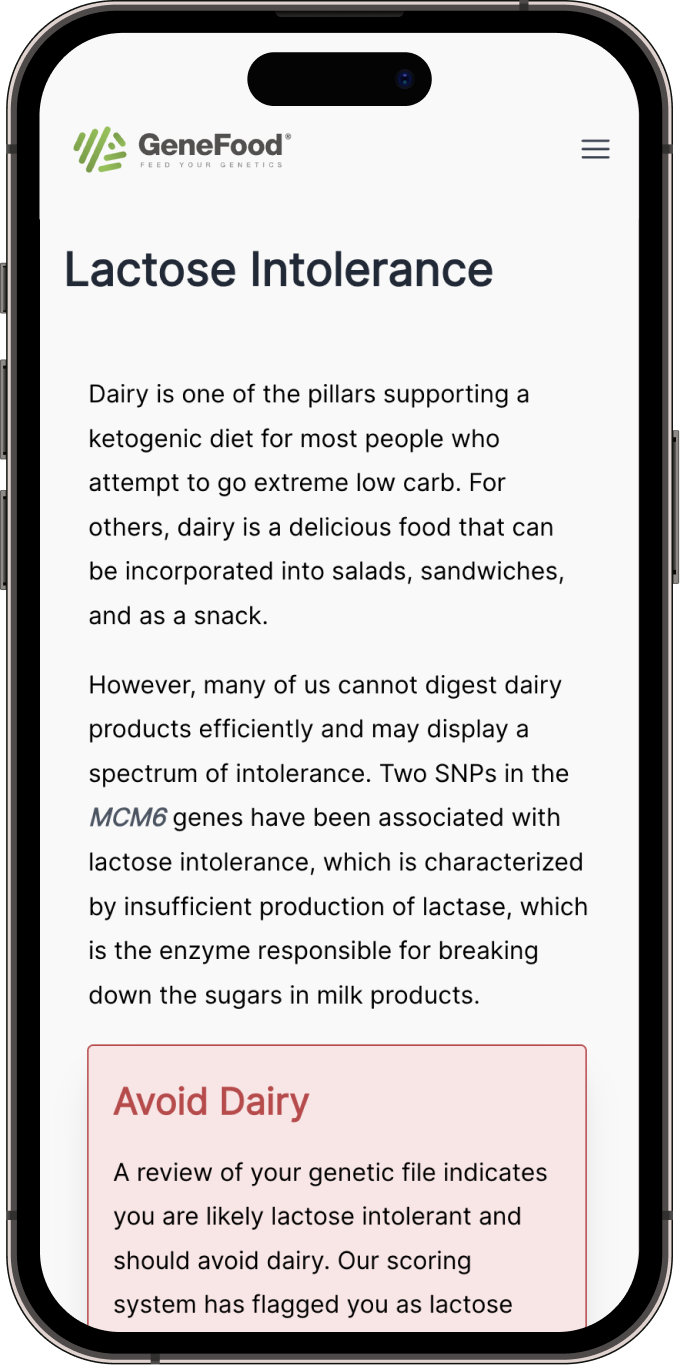 Lactose intolerance report example